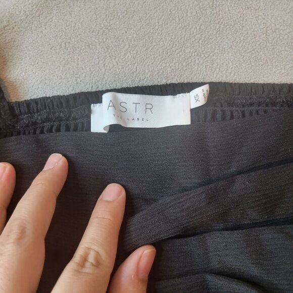 ASTR The Label Black Puff Sleeve Square Neck Crop Top Size XS - Picture 3 of 9